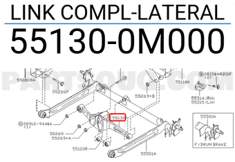 Nissan 551300M000 LINK COMPL-LATERAL