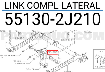 Nissan 551302J210 LINK COMPL-LATERAL