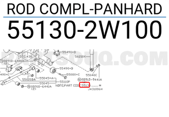 Nissan 551302W100 ROD COMPL-PANHARD