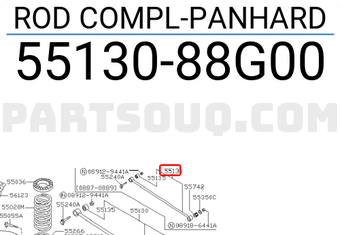 Nissan 5513088G00 ROD COMPL-PANHARD