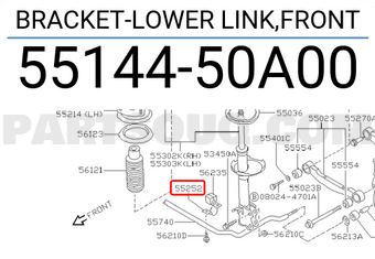 Nissan 5514450A00 BRACKET-LOWER LINK,FRONT