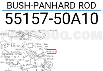 Nissan 5515750A10 BUSH-PANHARD ROD