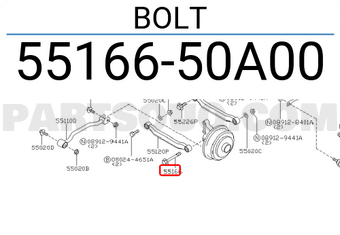 Nissan 5516650A00 BOLT