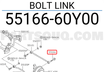 Nissan 5516660Y00 BOLT LINK