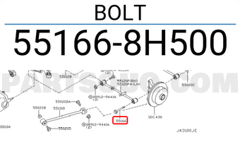 Nissan 551668H500 BOLT