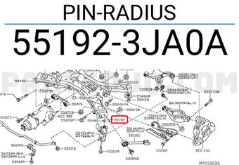 Nissan 551923JA0A PIN-RADIUS