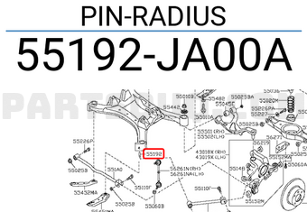 Nissan 55192JA00A PIN-RADIUS