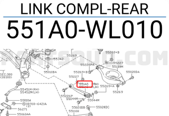 Nissan 551A0WL010 LINK COMPL-REAR
