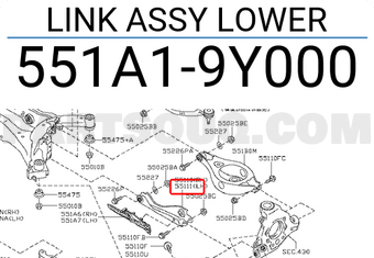 Nissan 551A19Y000 LINK ASSY LOWER