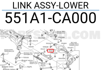 Nissan 551A1CA000 LINK ASSY-LOWER