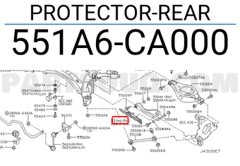 Nissan 551A6CA000 PROTECTOR-REAR