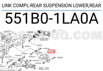 Nissan 551B01LA0A LINK COMPL-REAR SUSPENSION LOWER,REAR
