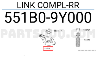 Nissan 551B09Y000 LINK COMPL-RR