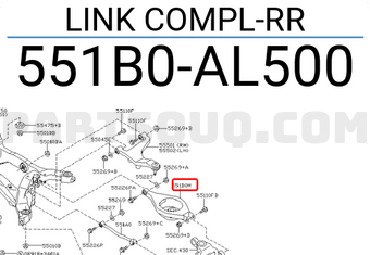 Nissan 551B0AL500 LINK COMPL-RR