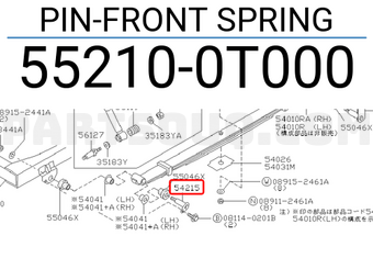 Nissan 552100T000 PIN-FRONT SPRING