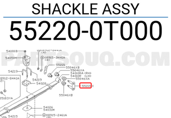 Nissan 552200T000 SHACKLE ASSY