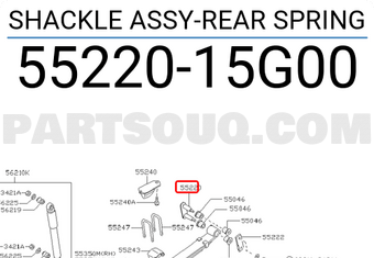Nissan 5522015G00 SHACKLE ASSY-REAR SPRING