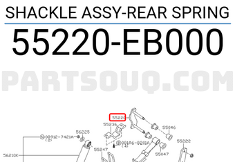 Nissan 55220EB000 SHACKLE ASSY-REAR SPRING