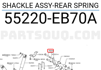 Nissan 55220EB70A SHACKLE ASSY-REAR SPRING