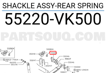Nissan 55220VK500 SHACKLE ASSY-REAR SPRING