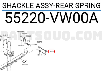 Nissan 55220VW00A SHACKLE ASSY-REAR SPRING