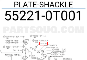 Nissan 552210T001 PLATE-SHACKLE