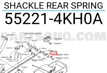 Nissan 552214KH0A SHACKLE REAR SPRING