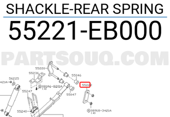 Nissan 55221EB000 SHACKLE-REAR SPRING