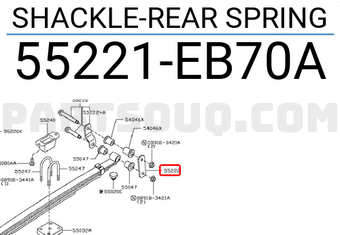Nissan 55221EB70A SHACKLE-REAR SPRING
