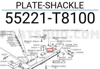 Nissan 55221T8100 PLATE-SHACKLE
