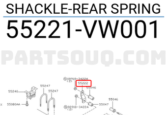 Nissan 55221VW001 SHACKLE-REAR SPRING