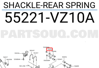 Nissan 55221VZ10A SHACKLE-REAR SPRING