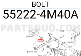 Nissan 552224M40A BOLT