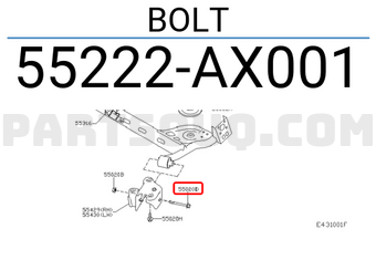 Nissan 55222AX001 BOLT
