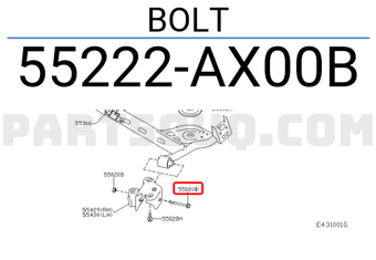 Nissan 55222AX00B BOLT