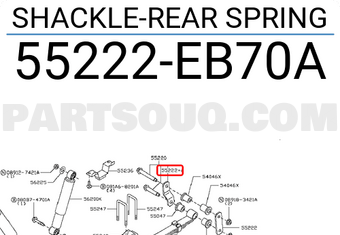 Nissan 55222EB70A SHACKLE-REAR SPRING