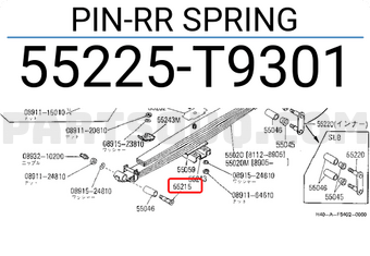Nissan 55225T9301 PIN-RR SPRING