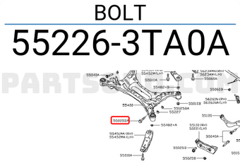 Nissan 552263TA0A BOLT