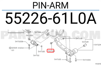 Nissan 5522661L0A PIN-ARM