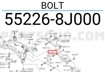 Nissan 552268J000 BOLT