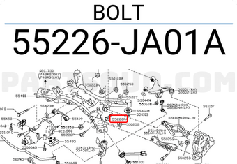 Nissan 55226JA01A BOLT