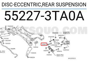 Nissan 552273TA0A DISC-ECCENTRIC,REAR SUSPENSION