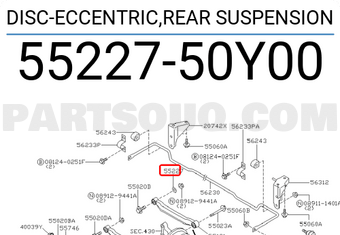 Nissan 5522750Y00 DISC-ECCENTRIC,REAR SUSPENSION