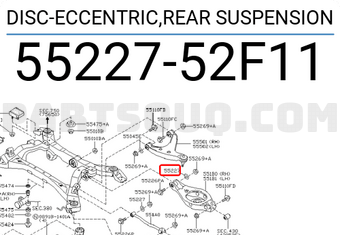 Nissan 5522752F11 DISC-ECCENTRIC,REAR SUSPENSION