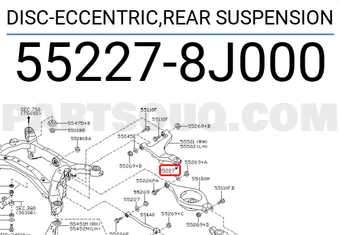 Nissan 552278J000 DISC-ECCENTRIC,REAR SUSPENSION