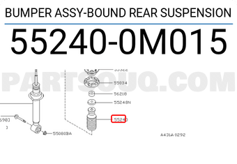 Nissan 552400M015 BUMPER ASSY-BOUND REAR SUSPENSION