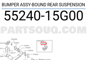 Nissan 5524015G00 BUMPER ASSY-BOUND REAR SUSPENSION