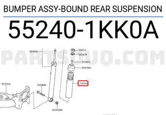 Nissan 552401KK0A BUMPER ASSY-BOUND REAR SUSPENSION