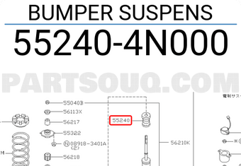 Nissan 552404N000 BUMPER SUSPENS
