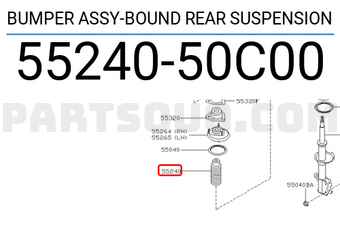 Nissan 5524050C00 BUMPER ASSY-BOUND REAR SUSPENSION